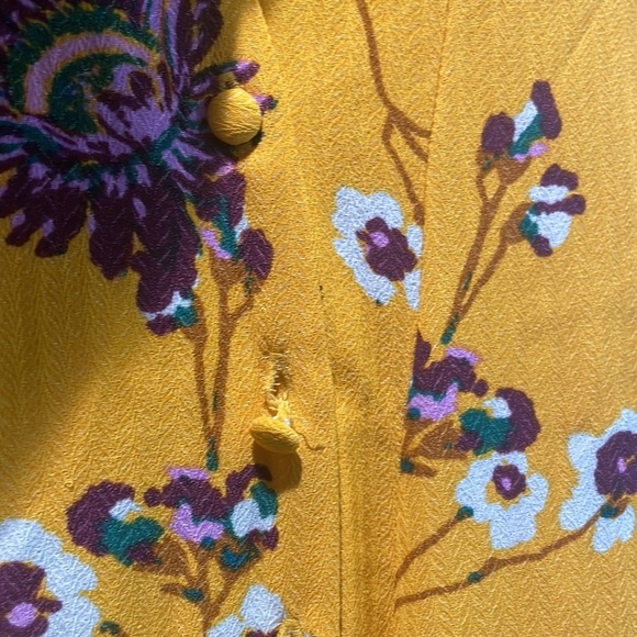 Free People "Lost In You" Yellow Floral Print Midi Dress - Picture 10 of 11